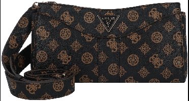 GUESS Schoudertas Dorys Luxury Satchel Mocha Logo Bruine