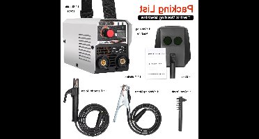 Lasmachine - Elektrische Lasser - Lasapparaat - Krachtig - IGBT - Handmatig - Gasbeschermd - 2 in 1 - MMA-200 - Zwart