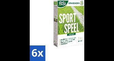 BSI – Graszaad – Sport & Speel – Sterk & Slijtvast Gazon – 1 kg - Voordeelverpakking - 6 stuks