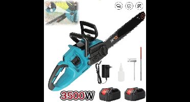 Kettingzaag - Snoeizaag - Takkenzaag - Handzaag - Draadloze - 16 Inch - 3500W - 18V - Brushless - Boom- en Houtzagen - Tuin - 2 Accu