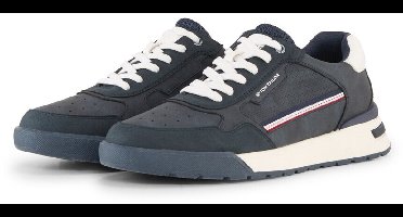 Tom Tailor - Sneakers van imitatieleer - Maat 43 - navy