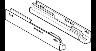 Geberit Set ladegeleiders f.wastafel-onderbouw Xeno,L=350mm, 597756000