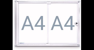 MAULextraslim Vitrine - zilver - 2 x A4 - 1 stuk - 3.1 x 49 x 35.1 cm - MAUL