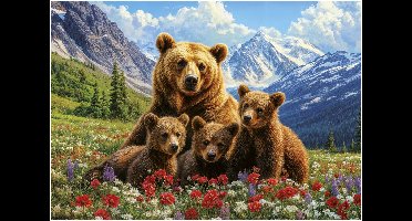 Educa legpuzzel grizzlyberen Canada 1000 stukjes puzzel volwassenen.