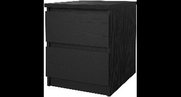 Nachtkastje Ylva 2 lades Matzwart - Giga Living