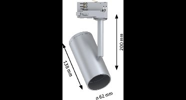Paulmann 95407 ProRail3 railsysteem voor plafondverlichting, Apol E27 max. 50W 230V, wit, plafondrail, metaal en kunststof