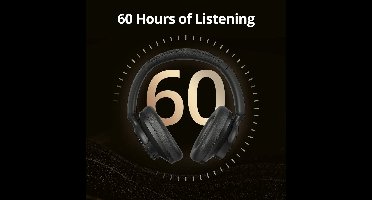 Draadloze Bluetooth Hoofdtelefoon - Gaming Headset - Draadloos - Hybride Noise Cancelling - 500mAh - 60 Uur Luisteren - Natuurlijke Pasvorm - Zwart