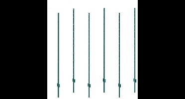 Omheiningspalen - Paal - Weidepaal - Weideomheining - Bosomheining - Bosomheining - Tuinomheining - Heavy Duty Metaal - 4 inch - voor voor Tuin Tuin Gazon Boerderijen & Buiten Draad Omheining - 10 stuks