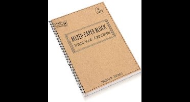 Craft Sensations handlettering papierblok A4 60 vel mix kleuren.