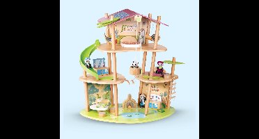 Hape Pandas Bamboehuis - Green Planet Explorers speelset van duurzaam bamboe, 25 onderdelen, 3 jaar+