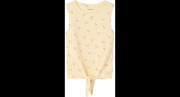 Vertbaudet Bedrukte tanktop met knoop voor meisjes