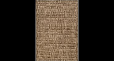 Giza Vloerkleed – Bruin met Kader – Laagpolig & Modern – Voor Binnen & Buiten – 120x170 cm