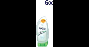 6x Rexona douchegel Natural Extracts Green Tea& Herbal Oils 250ML