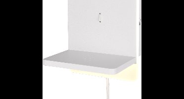 LED Wandlamp - Wandverlichting - Torna Load - Warm Wit - 3000K - Laadstation - Dimbaar - Mat Wit - Metaal