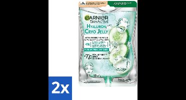 Garnier - SkinActive - Cryo Jelly Gezichtsmasker - Anti-Vermoeidheid - Hyaluronzuur - 1 Gezichtsmasker - Voordeelverpakking - 2 stuks