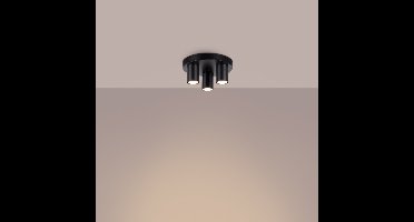 Sollux Lighting Plafondlamp Lagos - 12x25x25cm - GU10 - zwart - staal