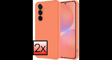 Hoesje - 2 Stuks - Geschikt voor Samsung Galaxy A36 - Sterk & Shockproof - Case Siliconen - Back Cover - Telefoon Hoes - Perzik