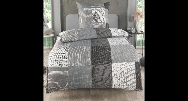 Boraboi ® Beddengoedset 135 x 200 cm met Modern Geruit Design, Ademend en Huidvriendelijk, Inclusief Kussensloop