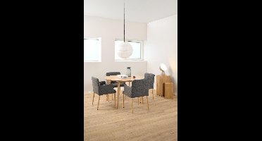 Giga Living Eetkamerstoel Zumen - Antraciet Stof - Zithoogte 48cm - Set van 2