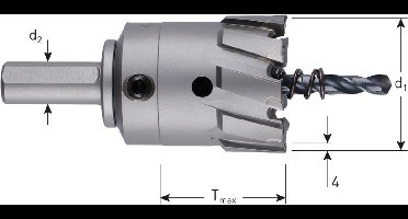 Rotec HM gatfrees 'Heavy Duty', Tmax:30, ø53,0