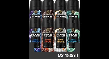 AXE Fine Fragrance Collection set - Deodorant Bodyspray Mix - 8 stuks - Voordeelverpakking