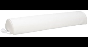 Massage rol halfrond lang 64X15X9CM Sinelco - Wit - Zacht kunstleer - Knie- en nekrol