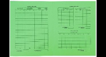 Exacompta 5x Pak van 25 Proceduremappen in glanskarton265g/m2 - 25x32cm - Ivoor - Lindengroen - 445103E