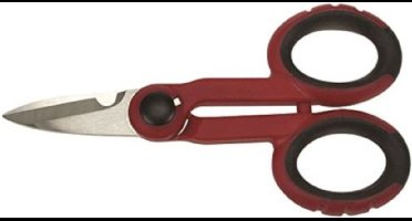 Toolland Multifunctionele schaar, RVS, softgrip, voor kabels, stof, tapijt, leer & karton, 160 mm