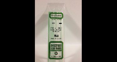 Evergreen Modelbouwdecoratie - 104 Strip 0,25mmX2mmX35cm - 10 stuks Styreen