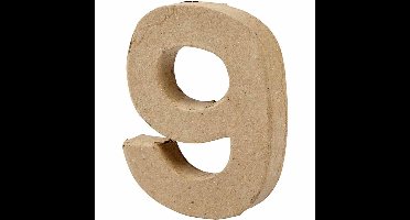 Cijfer, 9, H: 10 cm, B: 8,5 cm, dikte 1,7 cm, 1 stuk