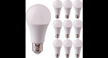 10x E27 LED Lamp - 8,5 Watt 806 Lumen - 4000K Neutraal wit - Vervangt 60 Watt - E27 fitting - A60 lamp - Grote fitting