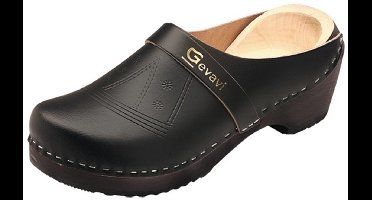 Gesloten Schippersklomp Hout | Zwart | Gevavi 135  | Maat 39