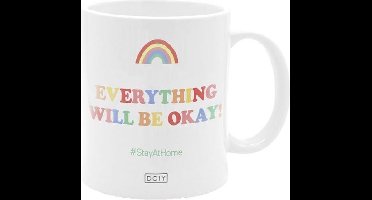 Doiy Mok Everything Will Be Okay! 8,2 Cm Keramiek Wit