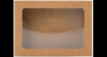 Kraftdoosjes met Venster 15.3x1.6x21.5cm (25 stuks)