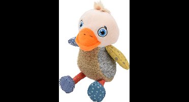 Flamingo- Perry eend -pluche-hondenspeelgoed-27cm