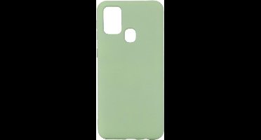 Shop4 - Geschikt voor Samsung Galaxy A21s Hoesje - Zachte Back Case Mat Mint Groen