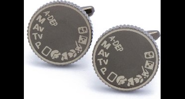 Manchetknopen - Fotocamera Keuzewiel Draaiknop Zwart