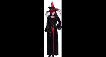 Heks jurk HEKS 'FERONIA"zwart-rood dames - maat M