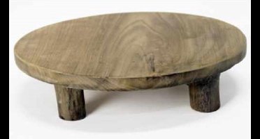 Plateau teak naturel D25H7 cm