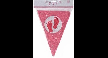 Home & Styling Vlaggenlijn Geboorte Meisje 350 Cm Roze