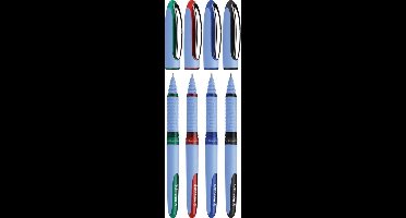 Schneider rollerball - One Hybrid N - naaldpunt - 0,5mm - 4 stuks assorti kleuren - S-183594