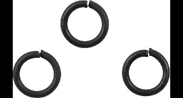 Creotime Ringen Zwart 1 X 5 X 7 Mm 50 Stuks