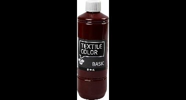 Textielkleur, bruin, 500 ml/ 1 fles