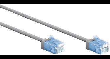 UTP CAT6a slimline netwerkkabel | LSZH | grijs | 0,25 meter