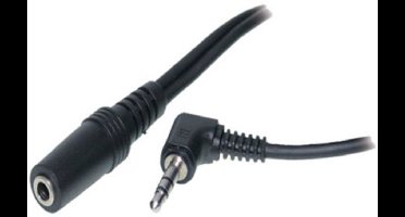 2,5mm Jack haaks (m) - 3,5mm Jack (v) adapter - 0,20 meter