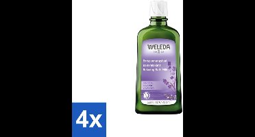 4 x WELEDA - Ontspanningsbadmelk - Lavendel - 200 ml - Lavendel Badmelk - Ontspanningsbad - Aromatherapie - Natuurlijke Badproducten - Weleda