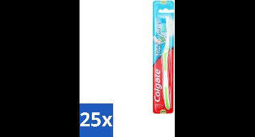 25 x Colgate - Tandenborstel - Extra Clean Medium - 1 Tandenborstel - Tandenborstel - Tandenpoetsen - Tandenborstel Extra Clean - Tandenborstel Medium - Tandenborstel Gebogen Kop