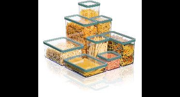 Rotho Loft voedselbewaardozen - set van 5 stuks - groen - 2x 2,1 Liter, 2x 0,5Liter en 1x 1 liter