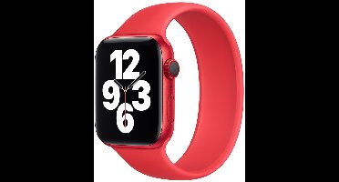 Apple Siliconen solobandje voor de Apple Watch | 44/45/46/49 mm - Maat 7 - (Product) Red