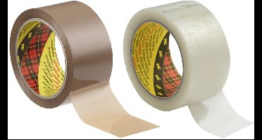Plakband voor verpakking, bruin, 75 mm x 66 m
